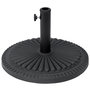 Voir la diapositive 1 : OUTSUNNY Pied de parasol base de lestage parasol rond ciment HDPE motif rosace Ø 49 cm poids net 15 Kg noir