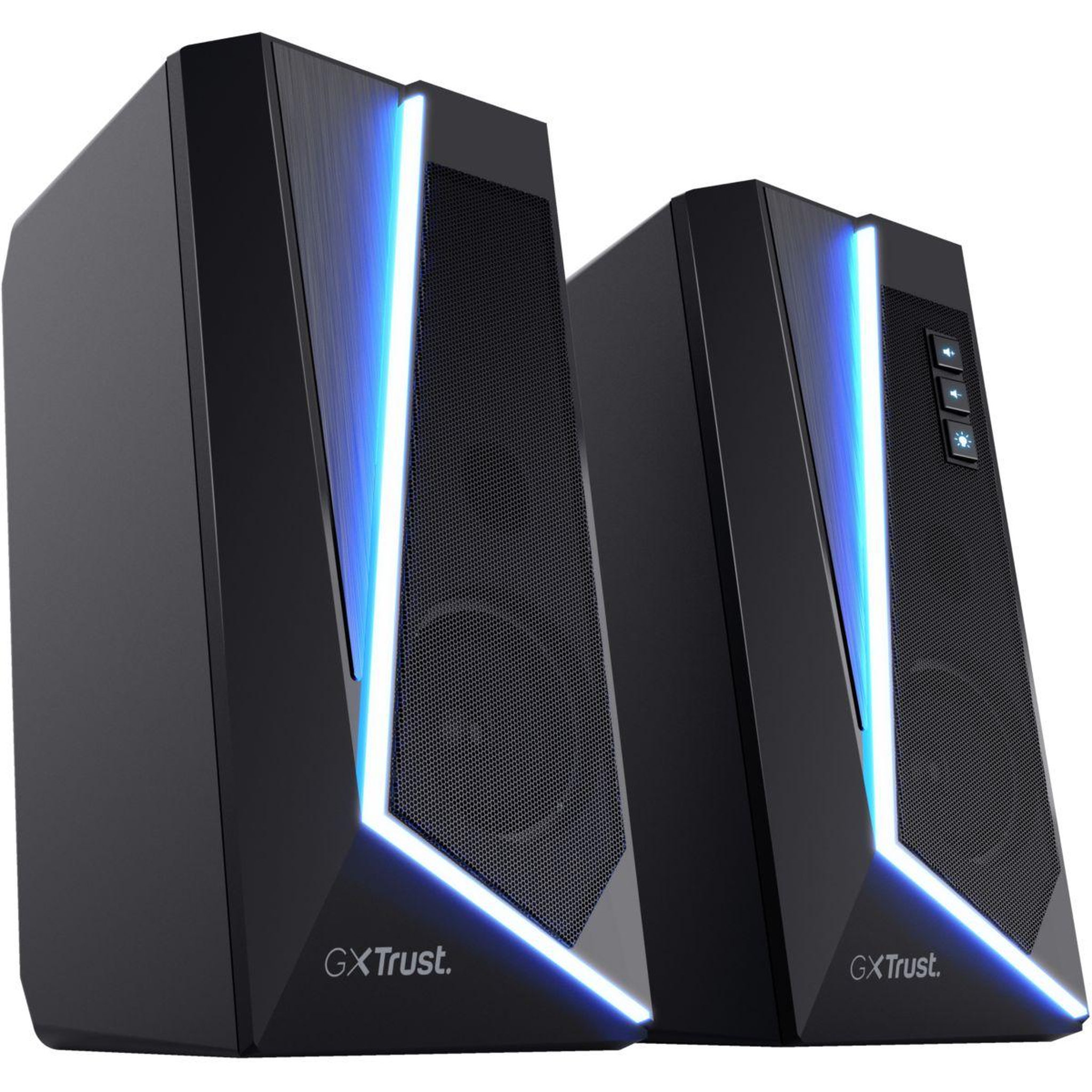 Voir la diapositive 2 : Trust Enceinte PC ZOXA 2.0 RGB LED  GXT609