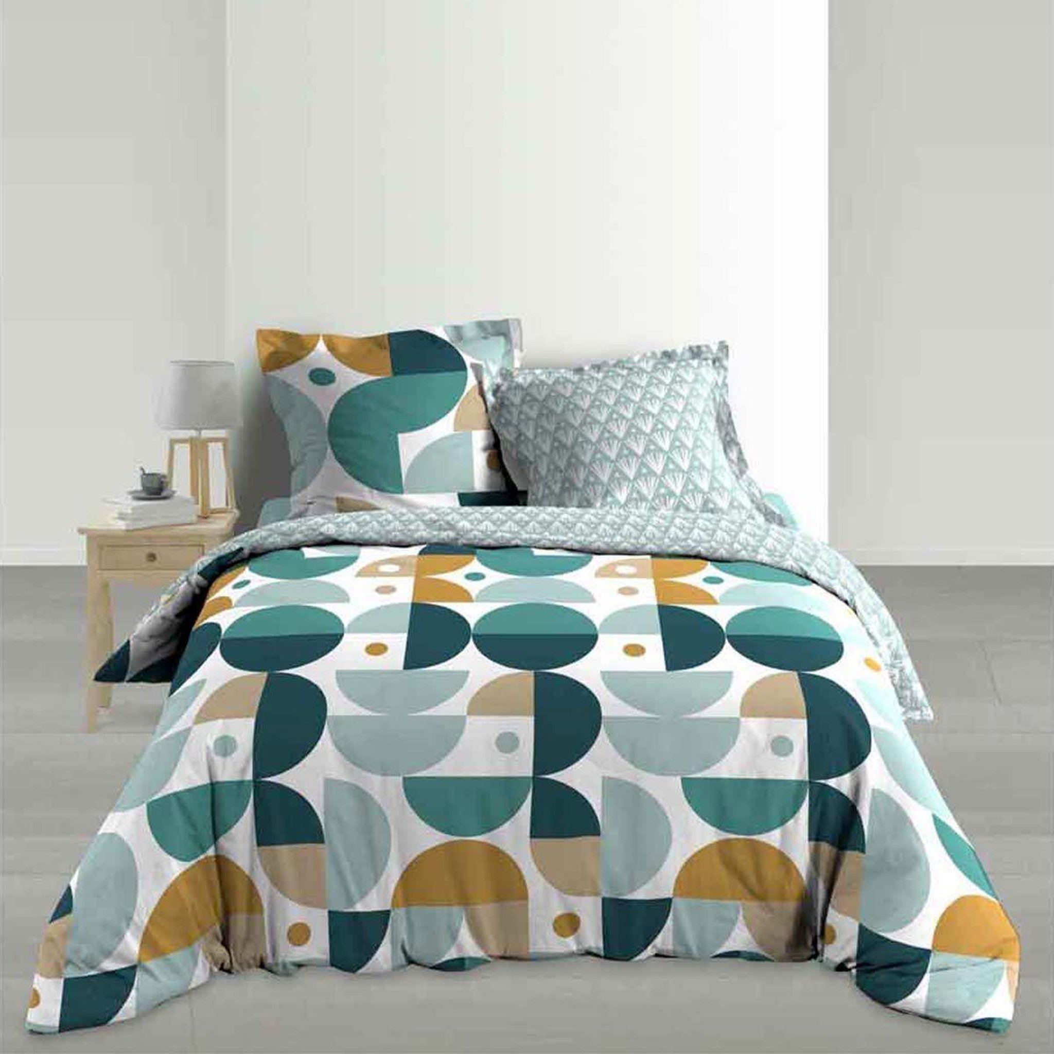 Douceur d'Intérieur Parure de lit 3 pièces  dorine  260x240cm vert