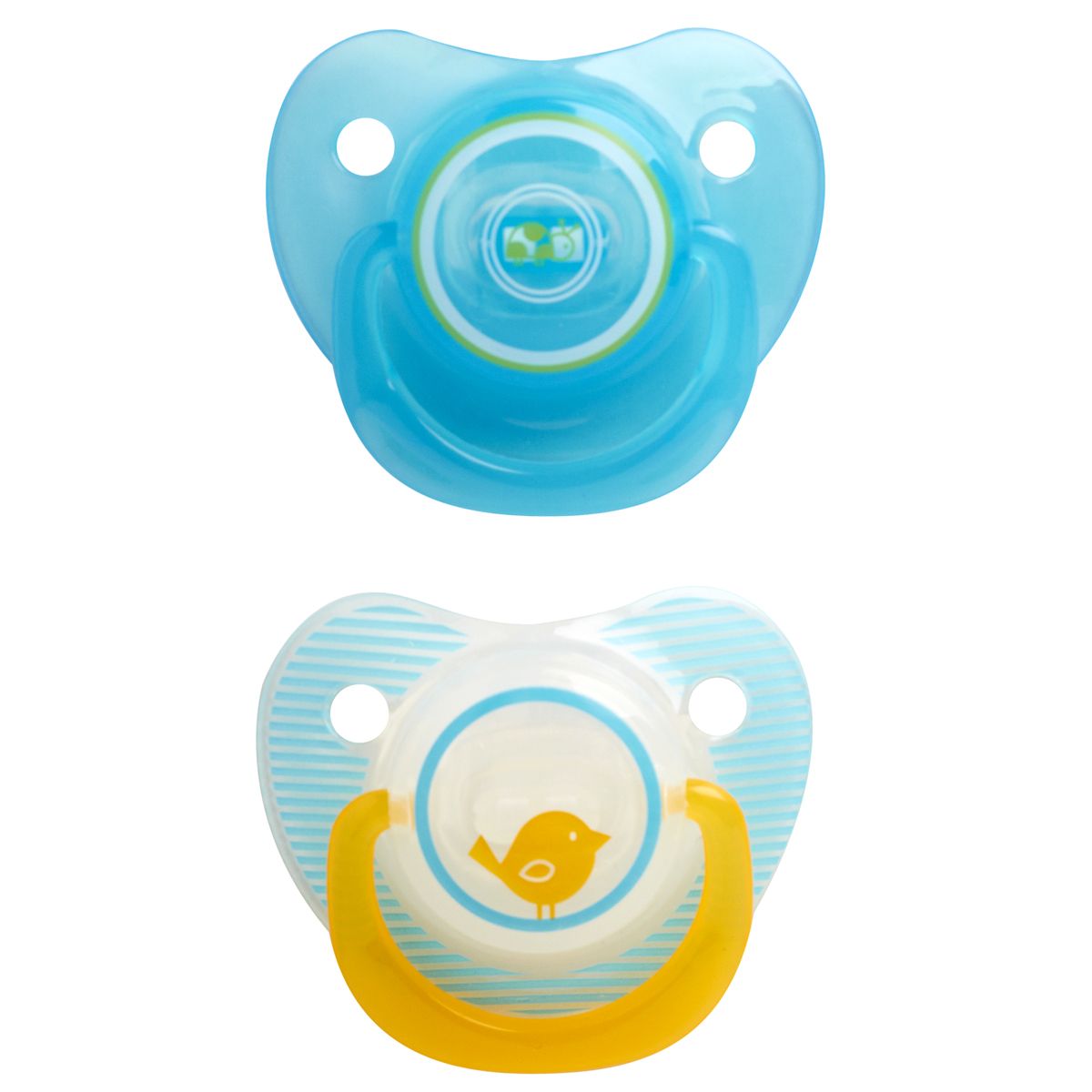 AUCHAN BABY Lot de 2 sucettes silicone