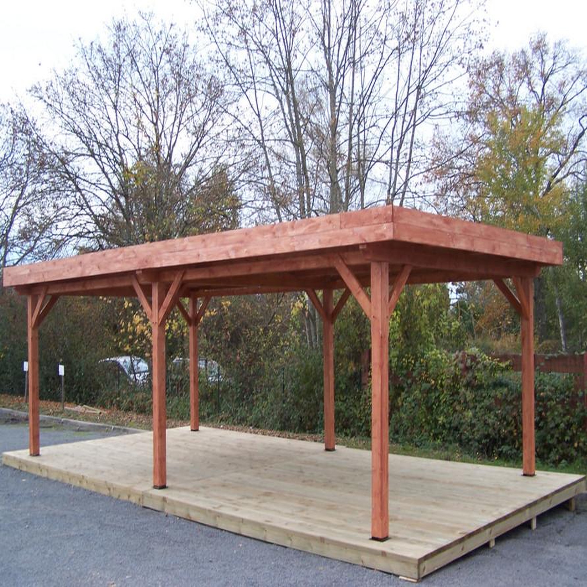 Voir la diapositive 2 : Hisense Pergola 24.64m² bois naturel - om3570.0
