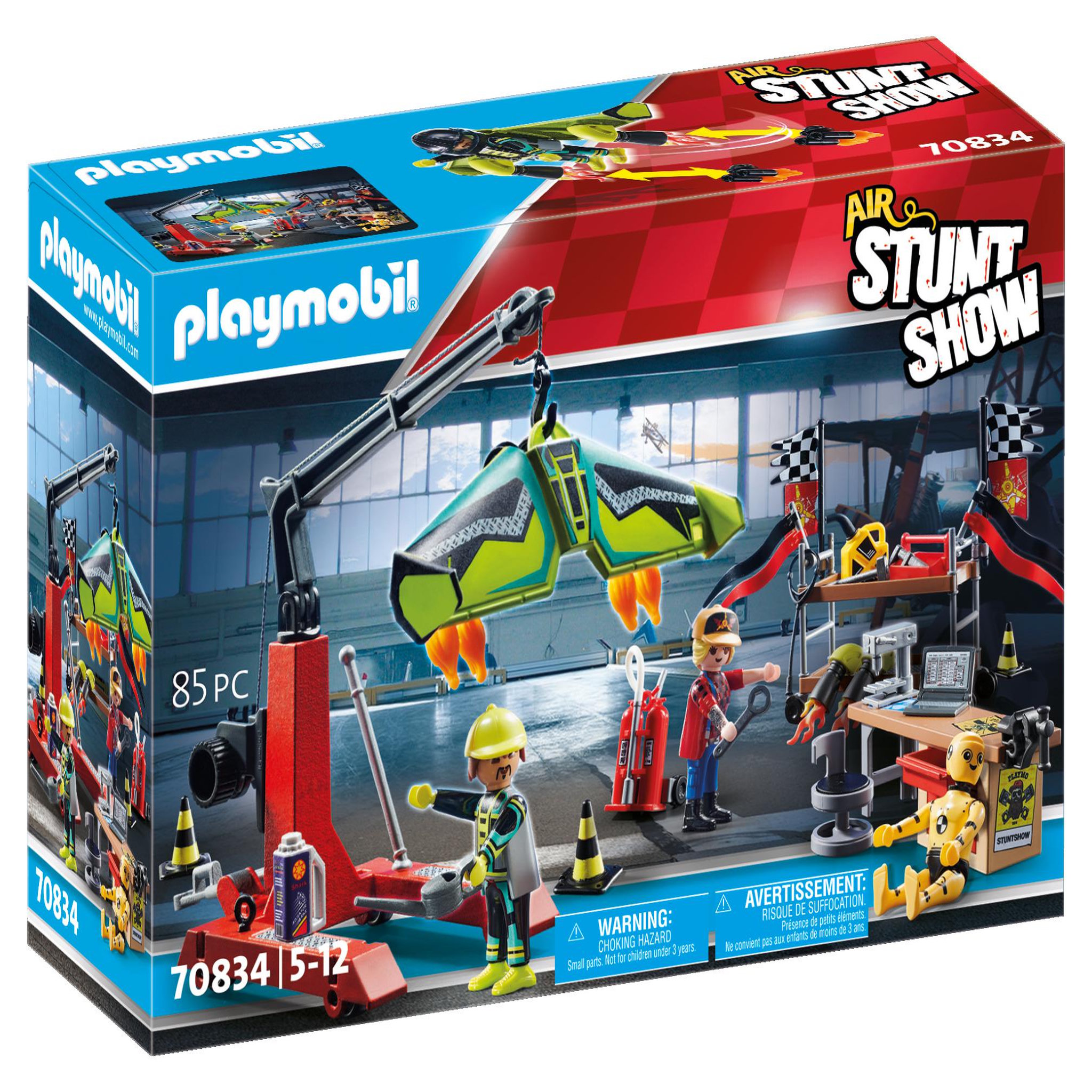 Voir la diapositive 1 : PLAYMOBIL 70834 - Air Stuntshow Atelier de réparation