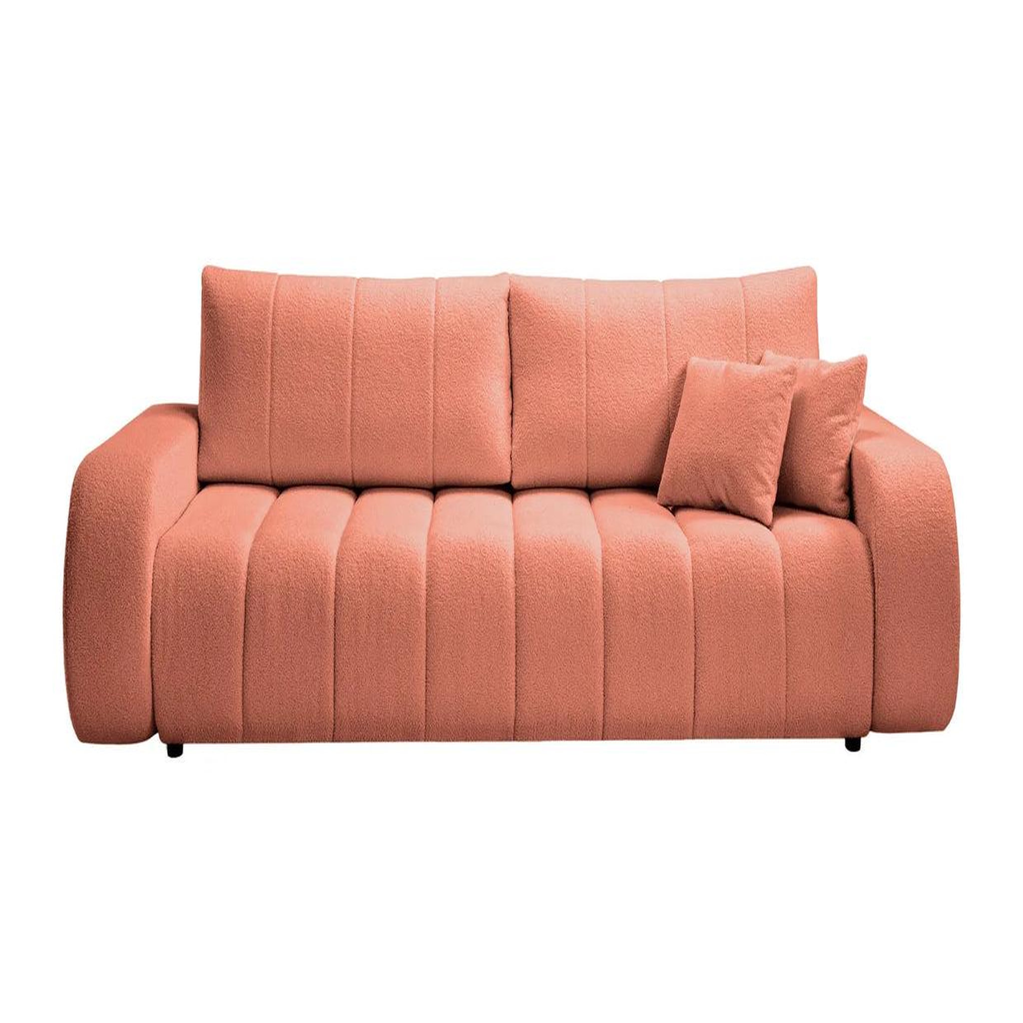 Voir la diapositive 1 : CASANOVA PARIS Celeste - canapé droit convertible tissu bouclette 3 places