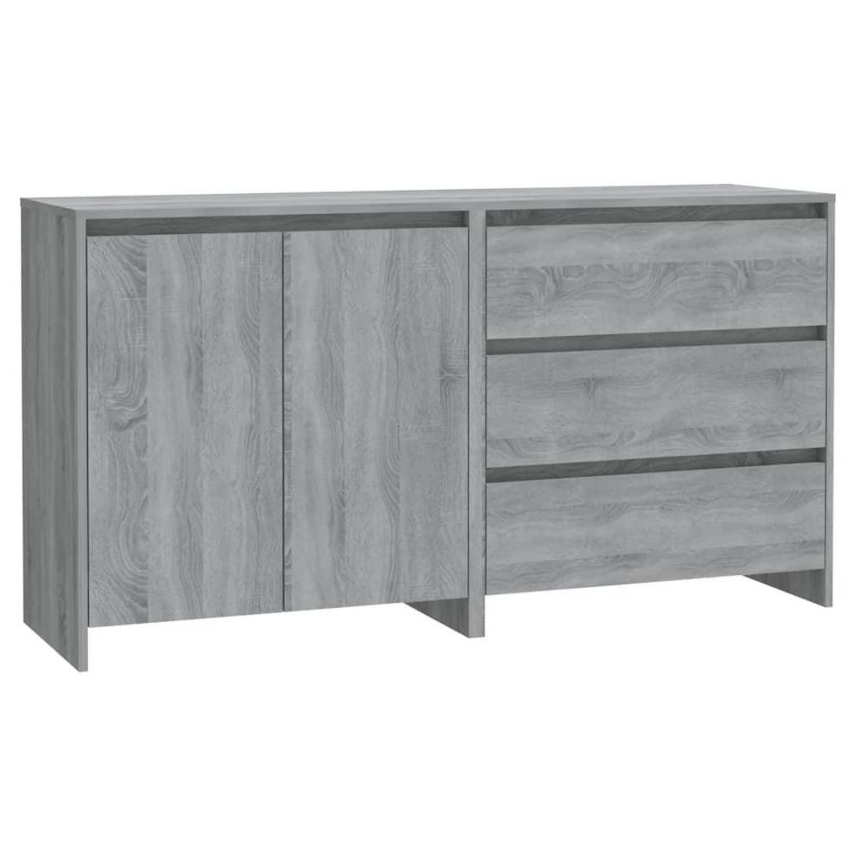 VIDAXL Buffets 2 pcs Sonoma gris Bois d'ingenierie
