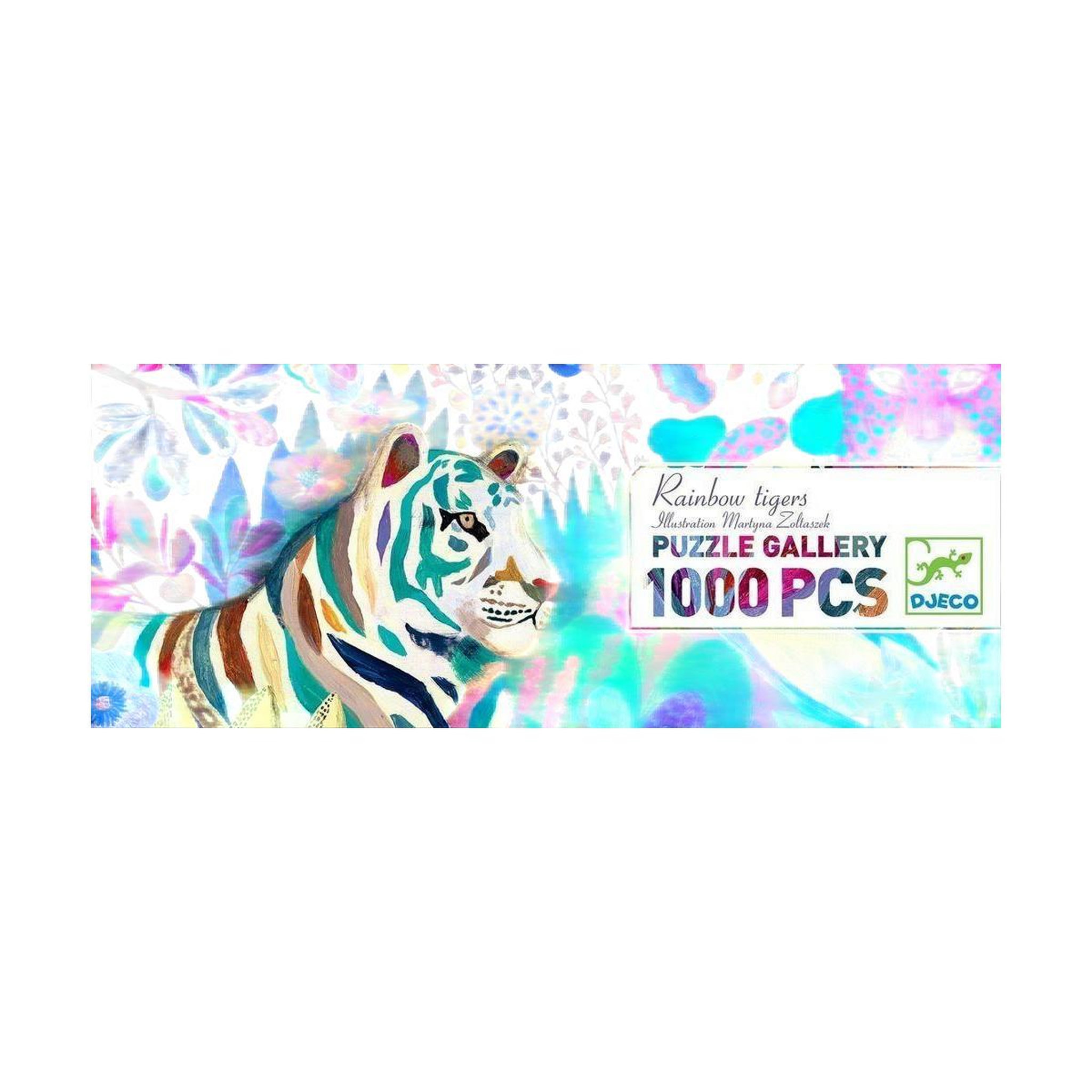 Voir la diapositive 3 : Djeco Puzzle 1000 pièces Rainbow Tigers – Djeco – Galerie – Dès 9 ans – Adulte & Enfant