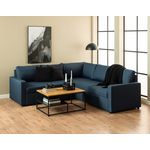 LISA DESIGN Salida - table basse - effet bois et métal noir - 90 cm. Coloris disponibles : Marron