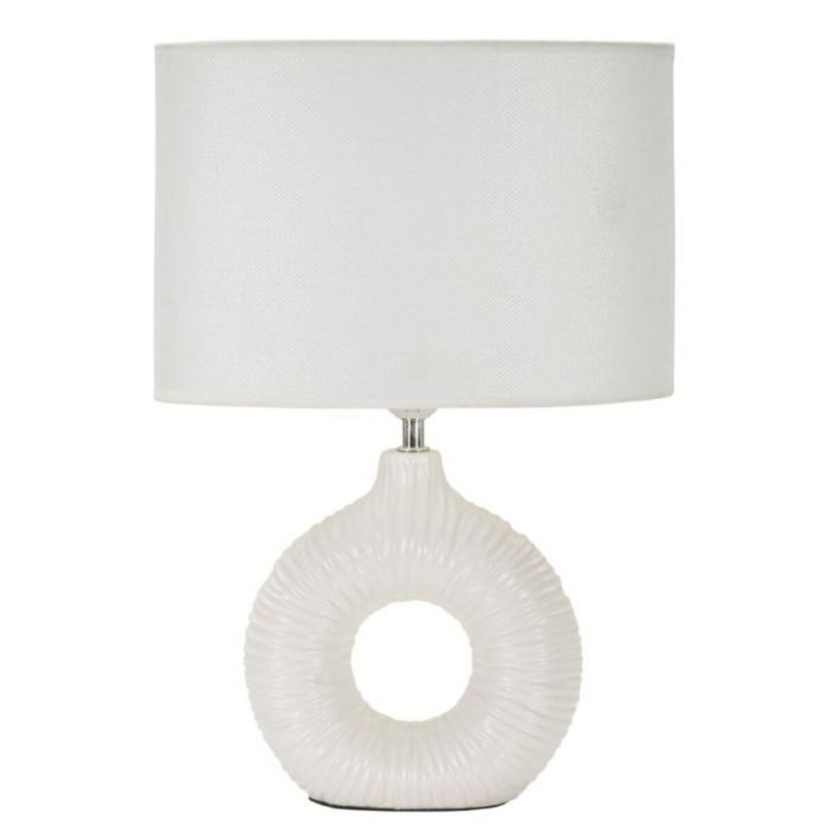 Paris Prix Lampe à Poser en Céramique  Seta  43cm Blanc