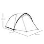 Voir la diapositive 3 : OUTSUNNY Tente de camping 2-3 personnes montage facile 2 portes fenêtres dim. 3,25L x 1,83l x 1,3H m fibre verre polyester PE vert