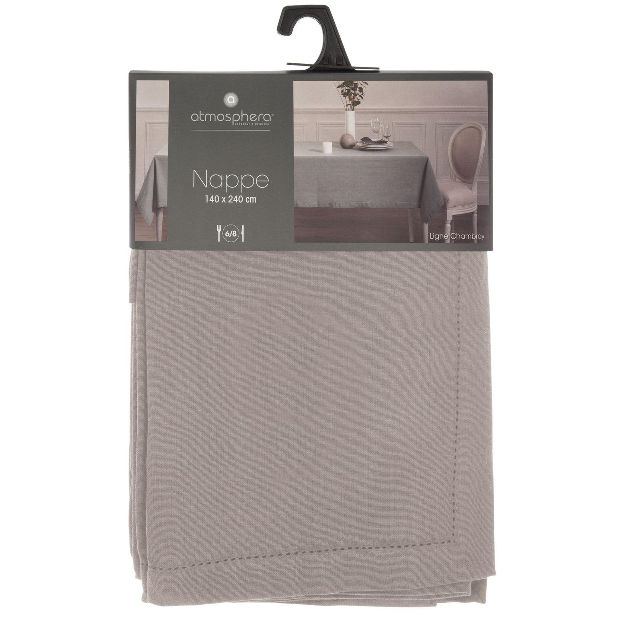 Voir la diapositive 4 : ATMOSPHERA Nappe rectangulaire jane en coton