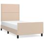 Voir la diapositive 2 : VIDAXL Cadre de lit sans matelas cappuccino 100x200 cm similicuir