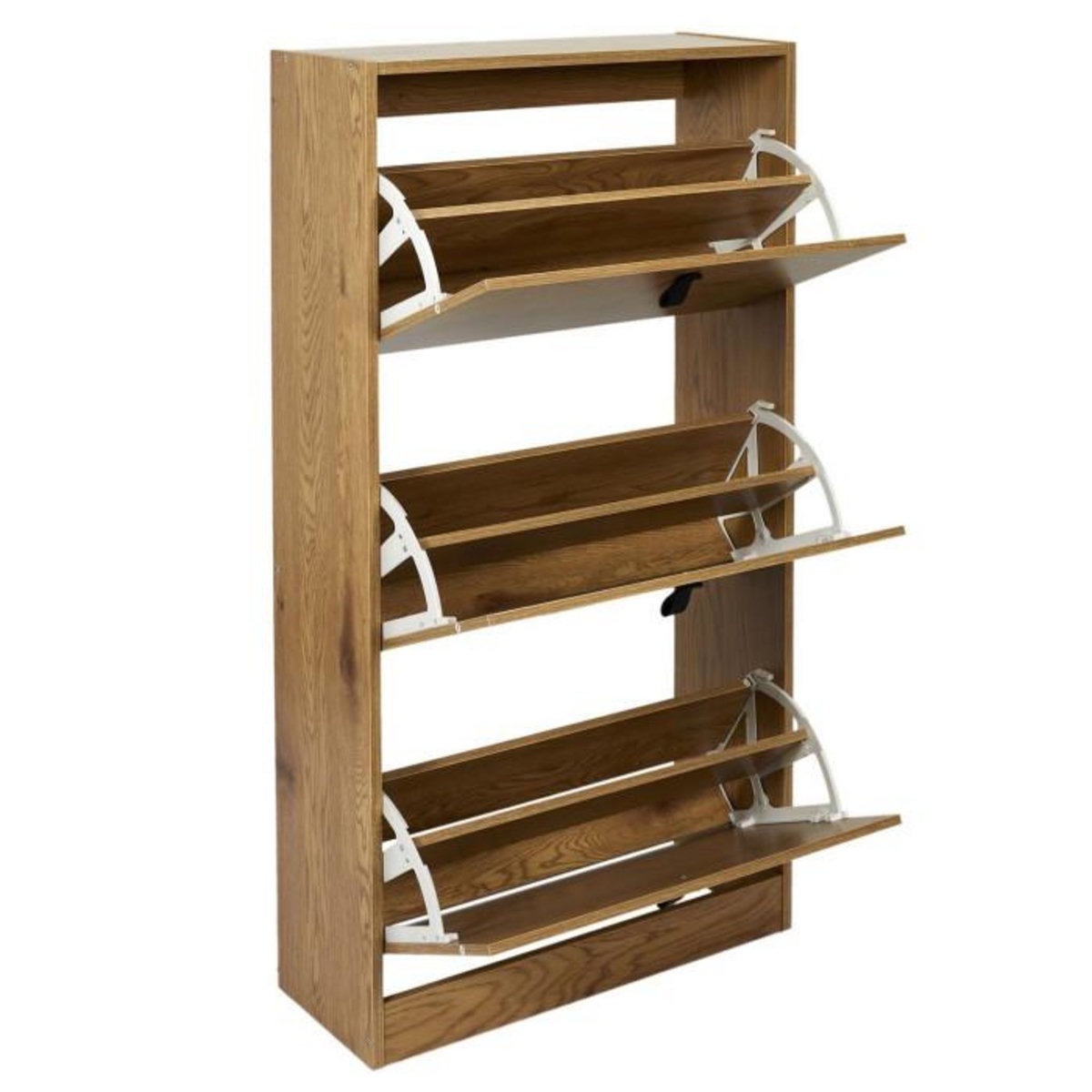 Paris Prix Meuble à Chaussures 3 Portes  Abbott  117cm Naturel