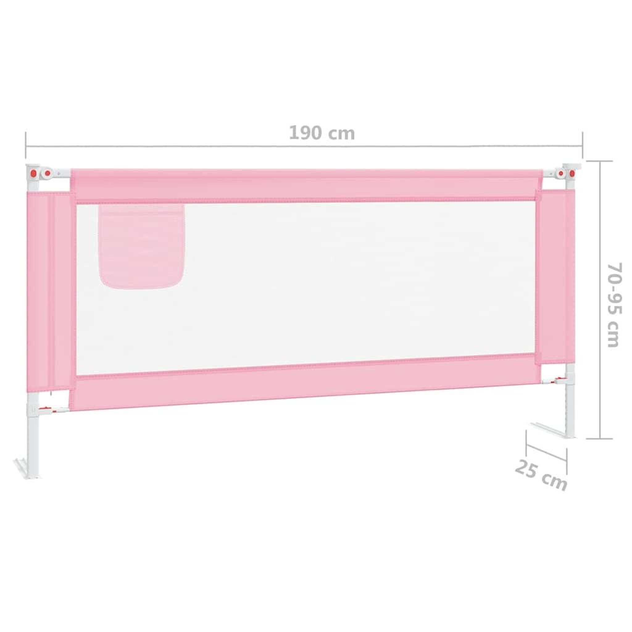 Voir la diapositive 6 : VIDAXL Barriere de securite de lit d'enfant Rose 190x25 cm Tissu