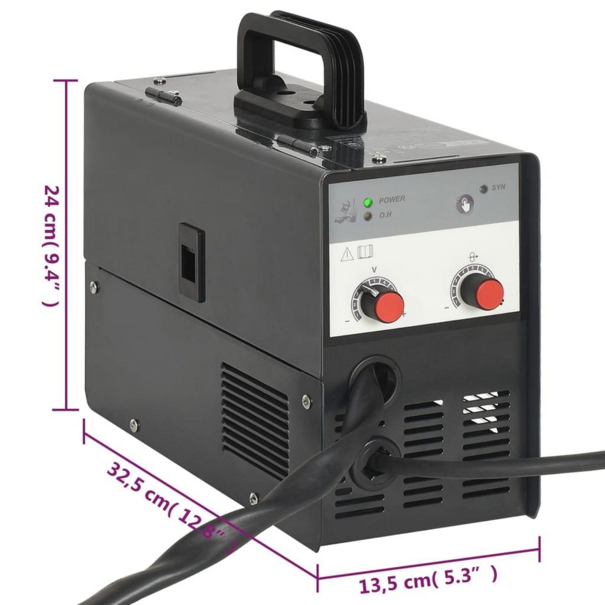 VIDAXL Machine a souder a flux sans gaz MIG 120A