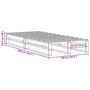Voir la diapositive 6 : VIDAXL Cadre de lit sans matelas blanc 100x200 cm bois de pin massif