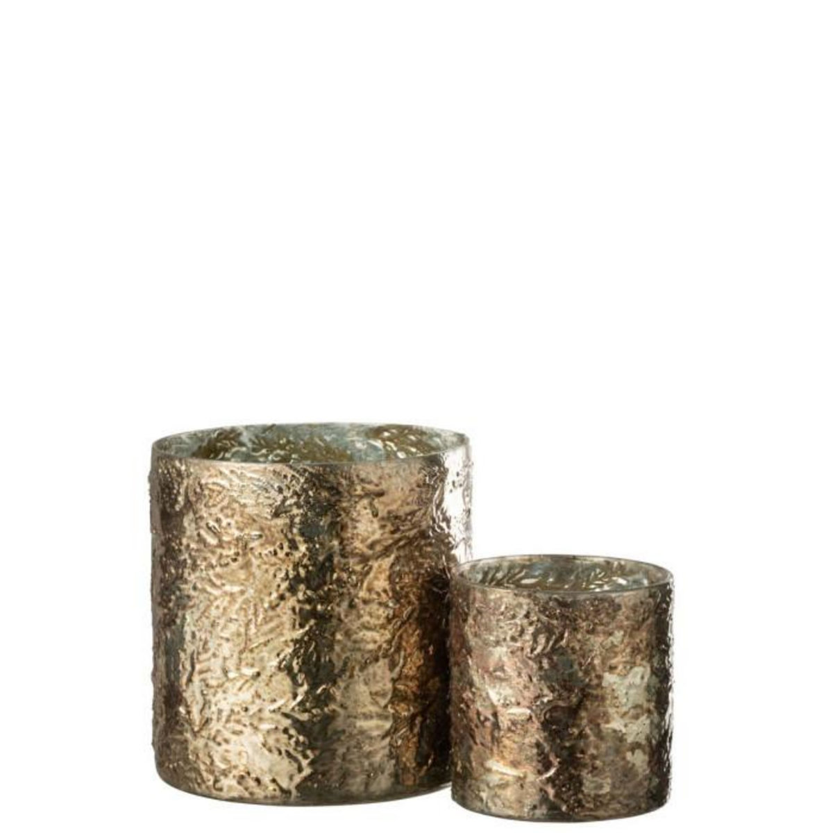 Paris Prix Photophore Cylindrique en Verre  Oxyde  16cm Cuivre