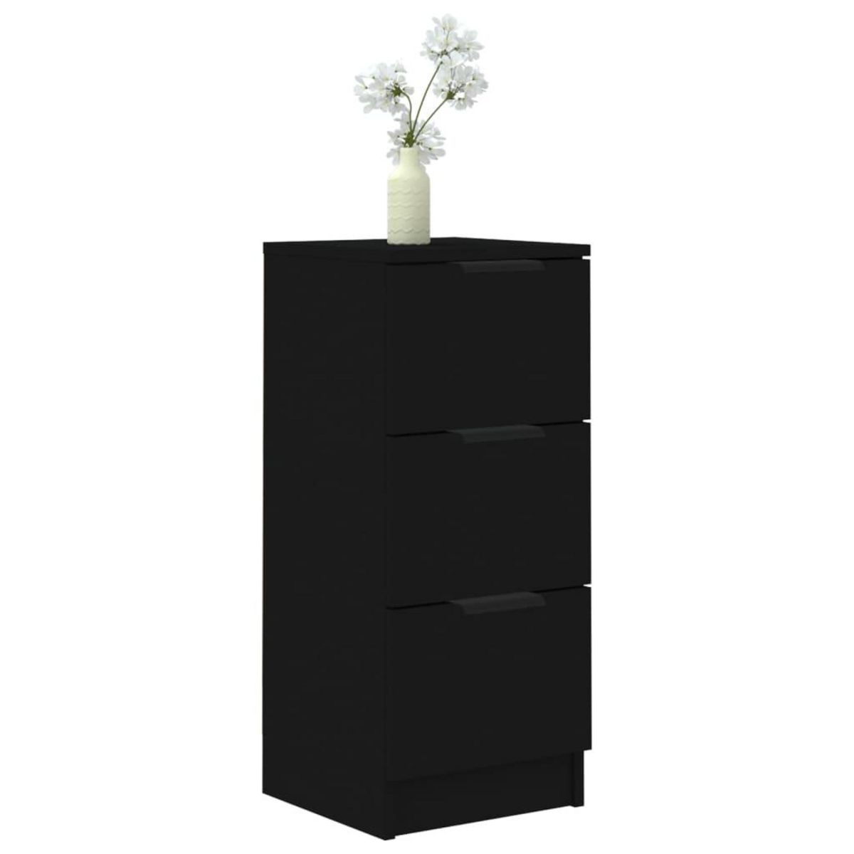 VIDAXL Buffet noir 30x30x70 cm bois d'ingenierie