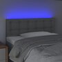 Voir la diapositive 3 : VIDAXL Tete de lit a LED Gris clair 80x5x78/88 cm Tissu
