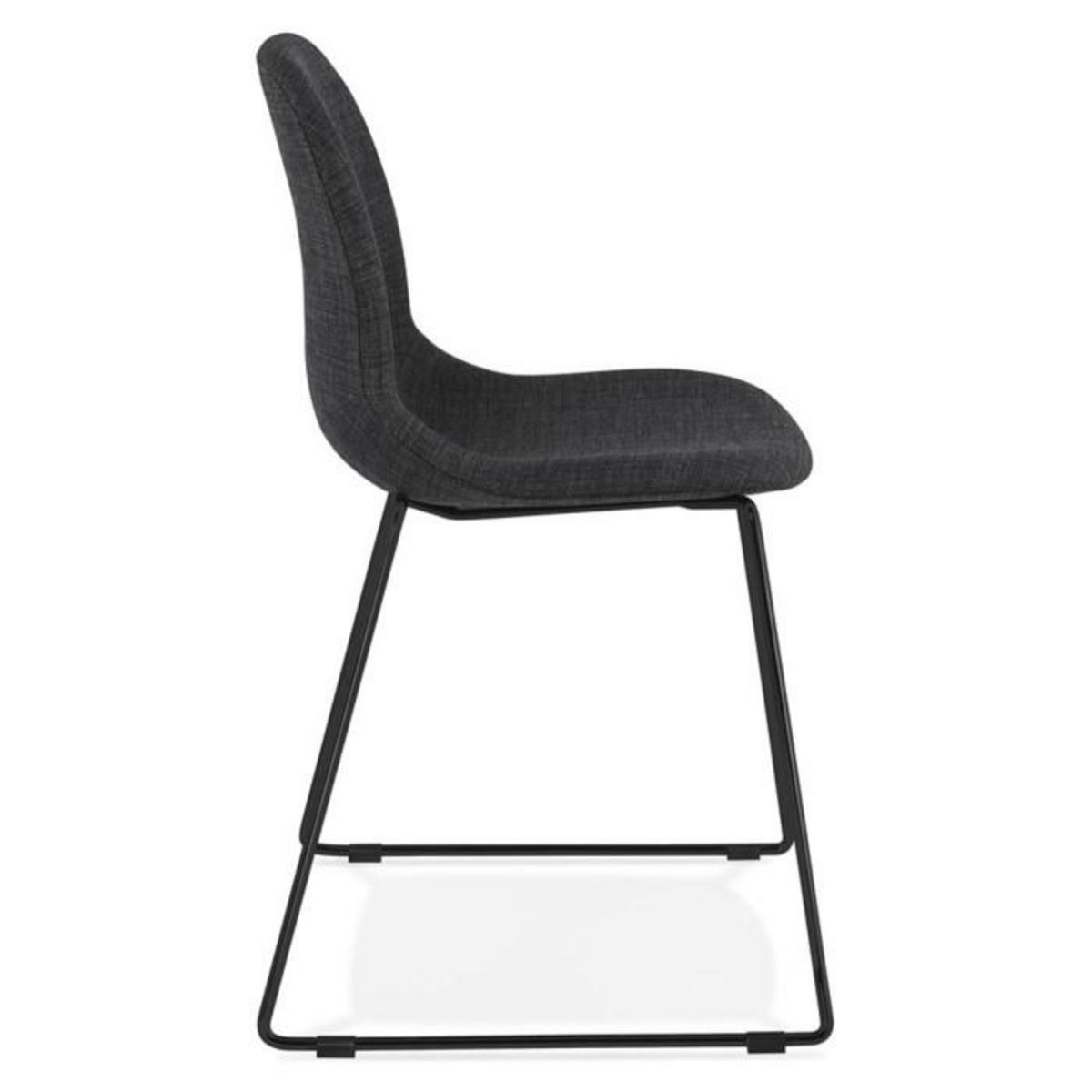 Paris Prix Chaise Design en Tissu  Sluna  85cm Gris & Noir