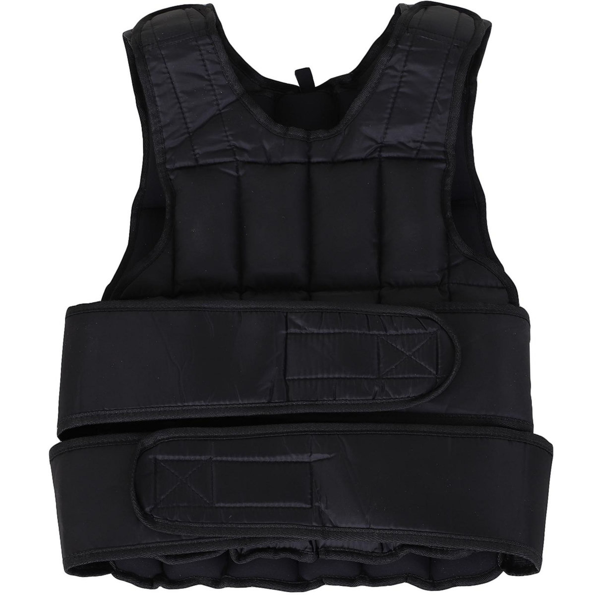 HOMCOM Gilet lesté réglable veste lestée 20 Kg max. poids amovibles entrainement musculation exercice boxe oxford noir