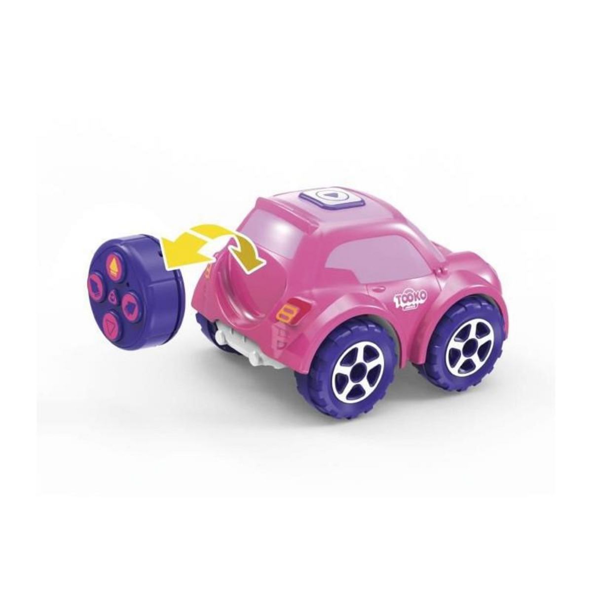 TOOKO Voiture télécommandée - TOOKO - FOLLOW ME - Rose - Des 2 ans - Effets sonores et lumineux