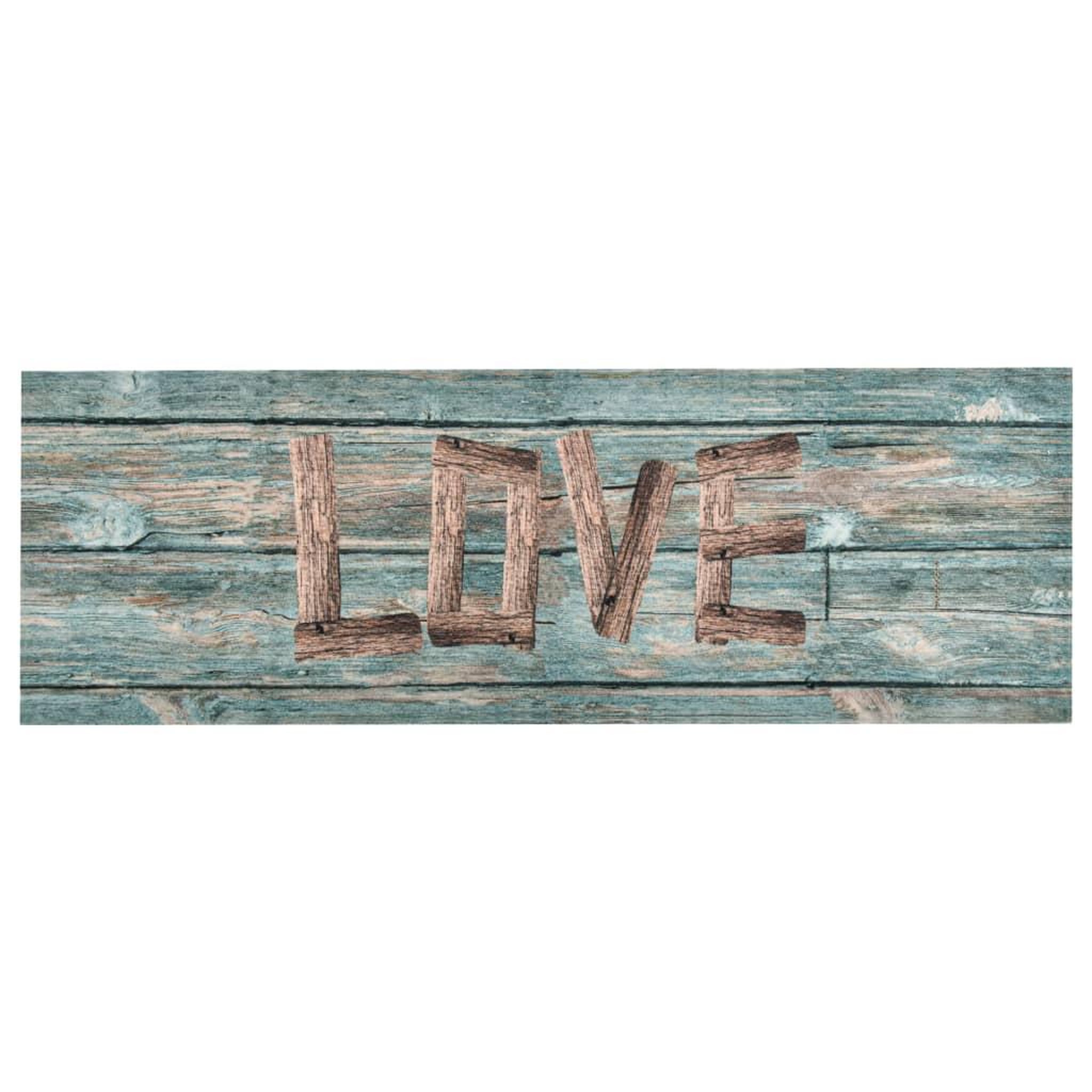 Voir la diapositive 1 : VIDAXL Tapis de cuisine lavable Love 60x300 cm