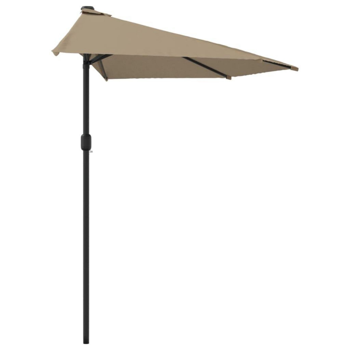 VIDAXL Parasol de balcon avec mat en aluminium Taupe 300x155 cm Demi