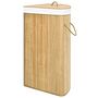 Voir la diapositive 4 : VIDAXL Panier a linge d'angle Bambou 60 L
