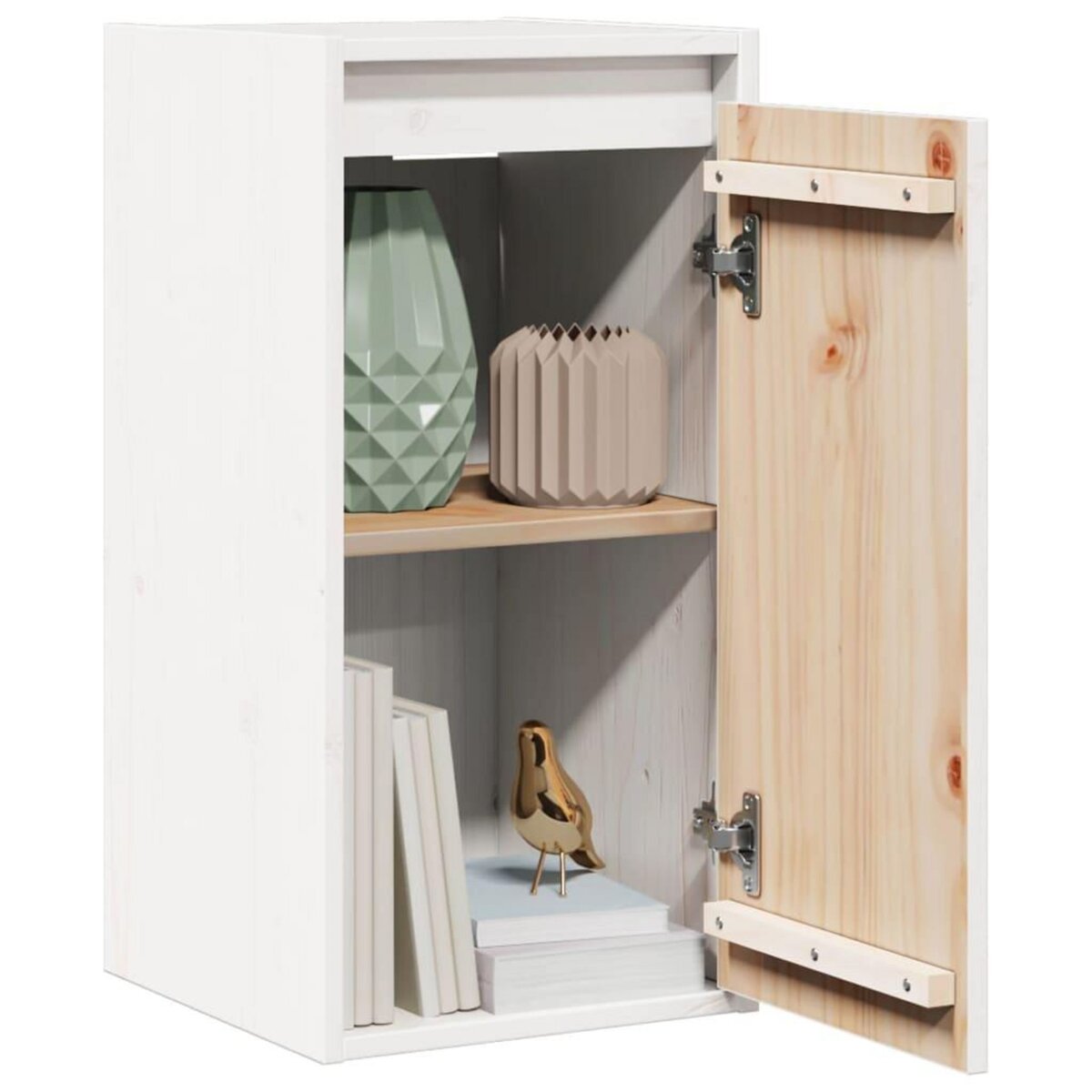 VIDAXL Armoire murale Blanc 30x30x60 cm Bois de pin massif