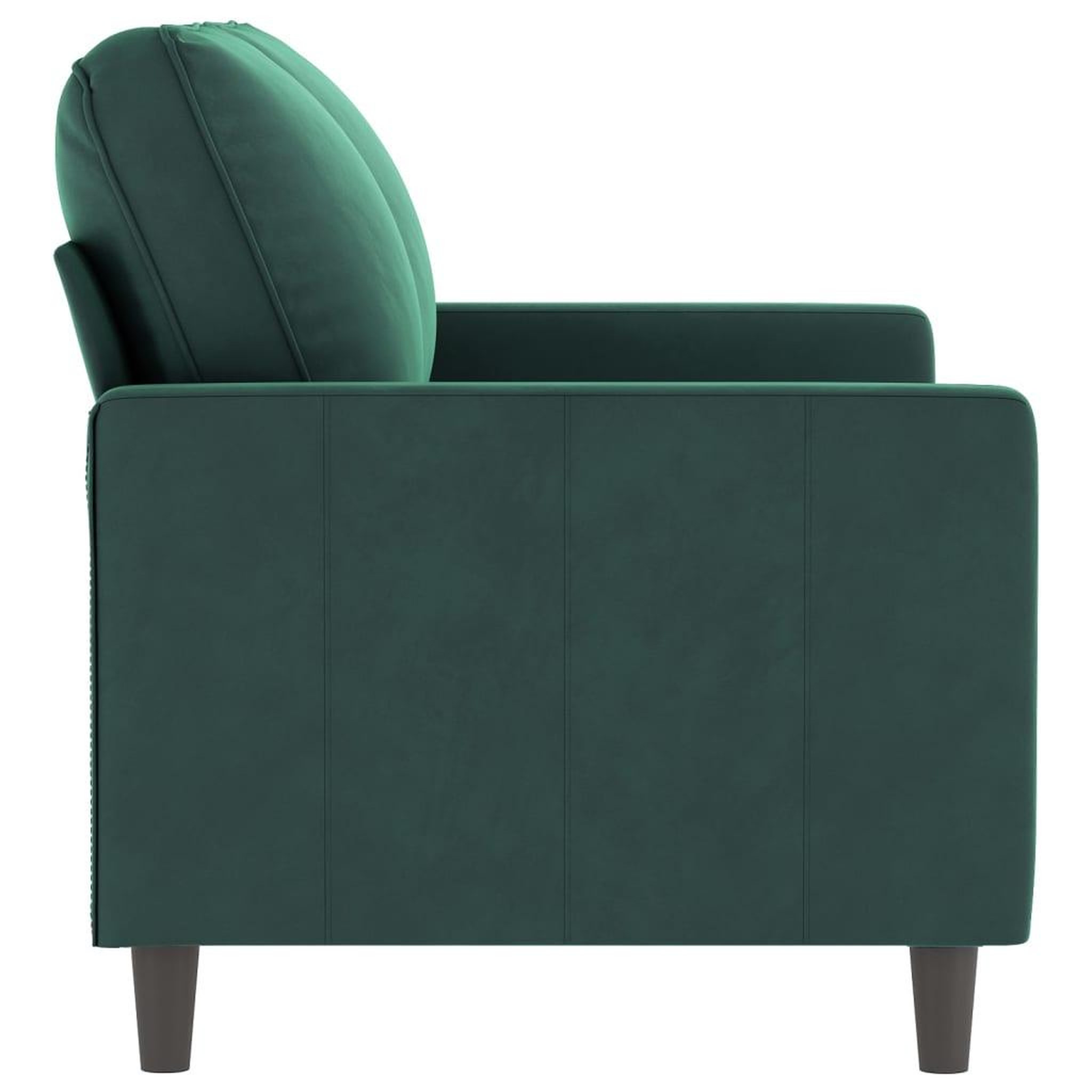 Voir la diapositive 4 : VIDAXL Canape a 2 places Vert fonce 120 cm Velours