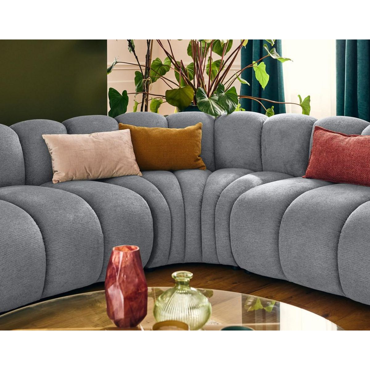 LISA DESIGN Debbie - module d'angle réversible en tissu texturé