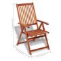 Voir la diapositive 6 : VIDAXL Chaises pliables de jardin lot de 2 Bois solide d'acacia Marron