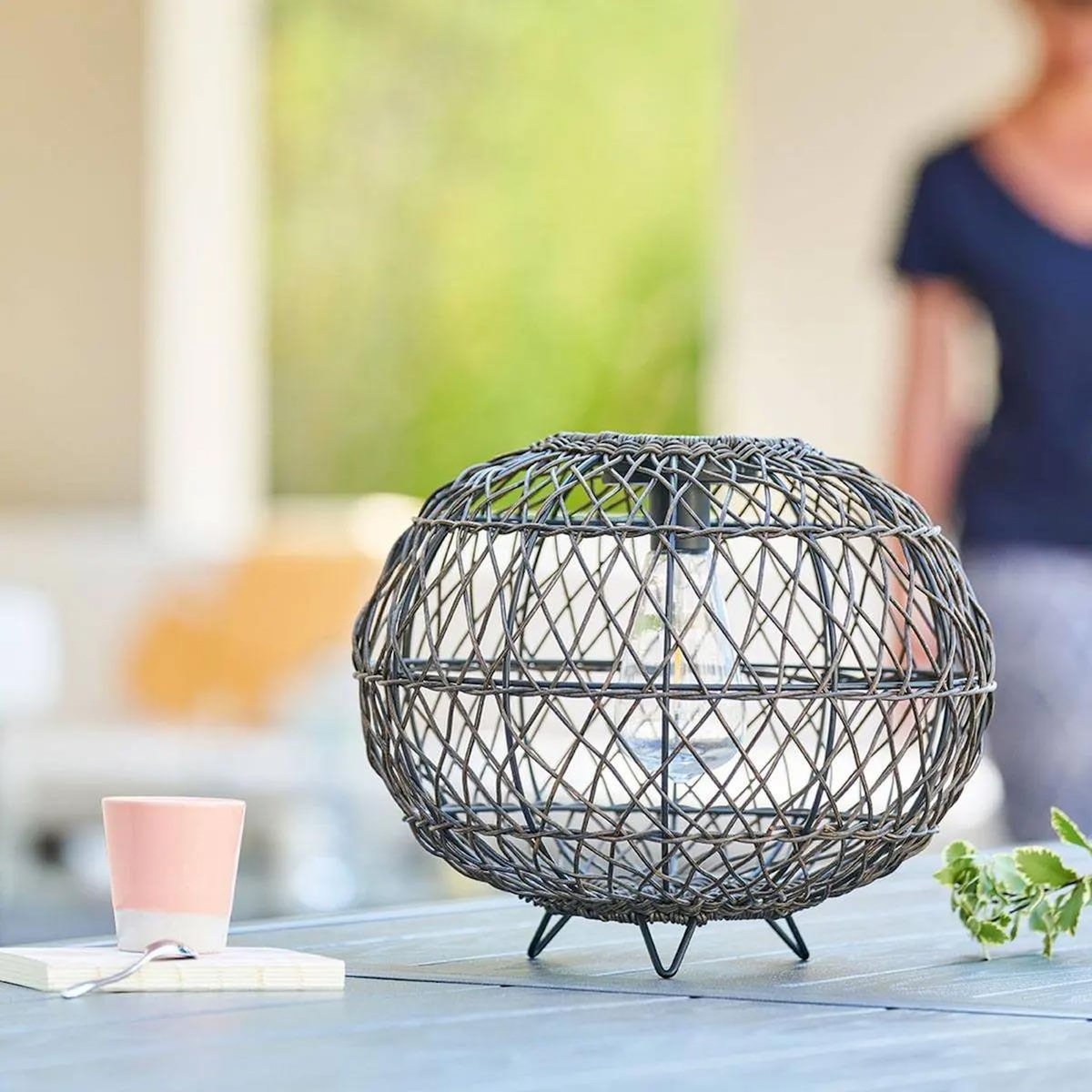 ATMOSPHERA Lampe à Poser Design  Boule Solaire  31cm Naturel