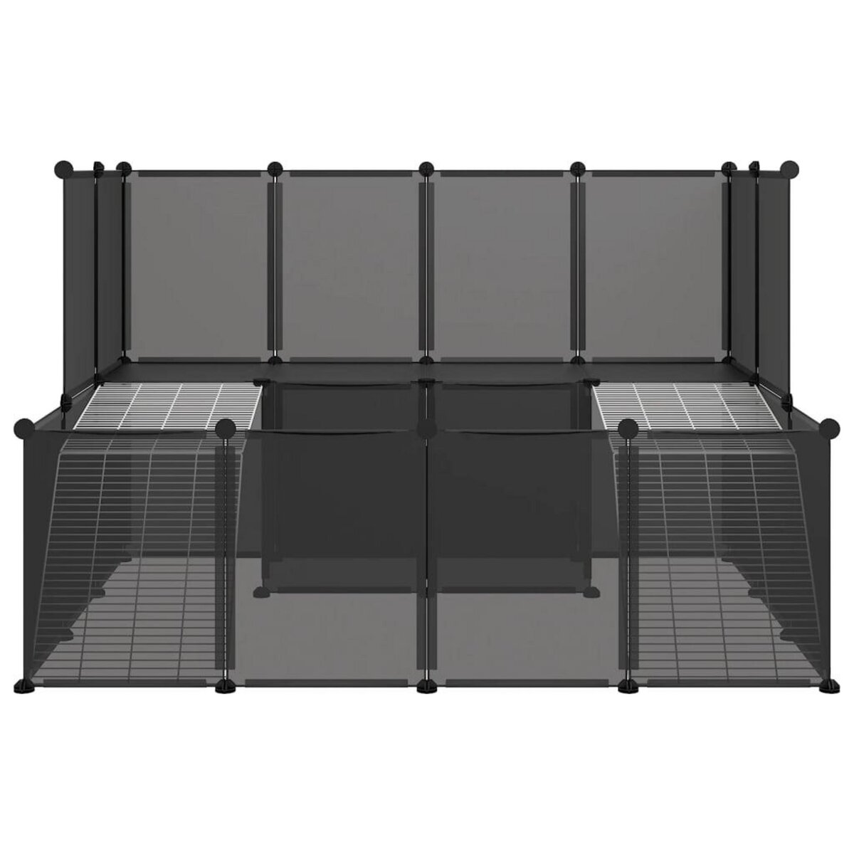 VIDAXL Cage pour petits animaux Noir 143x107x93 cm PP et Acier