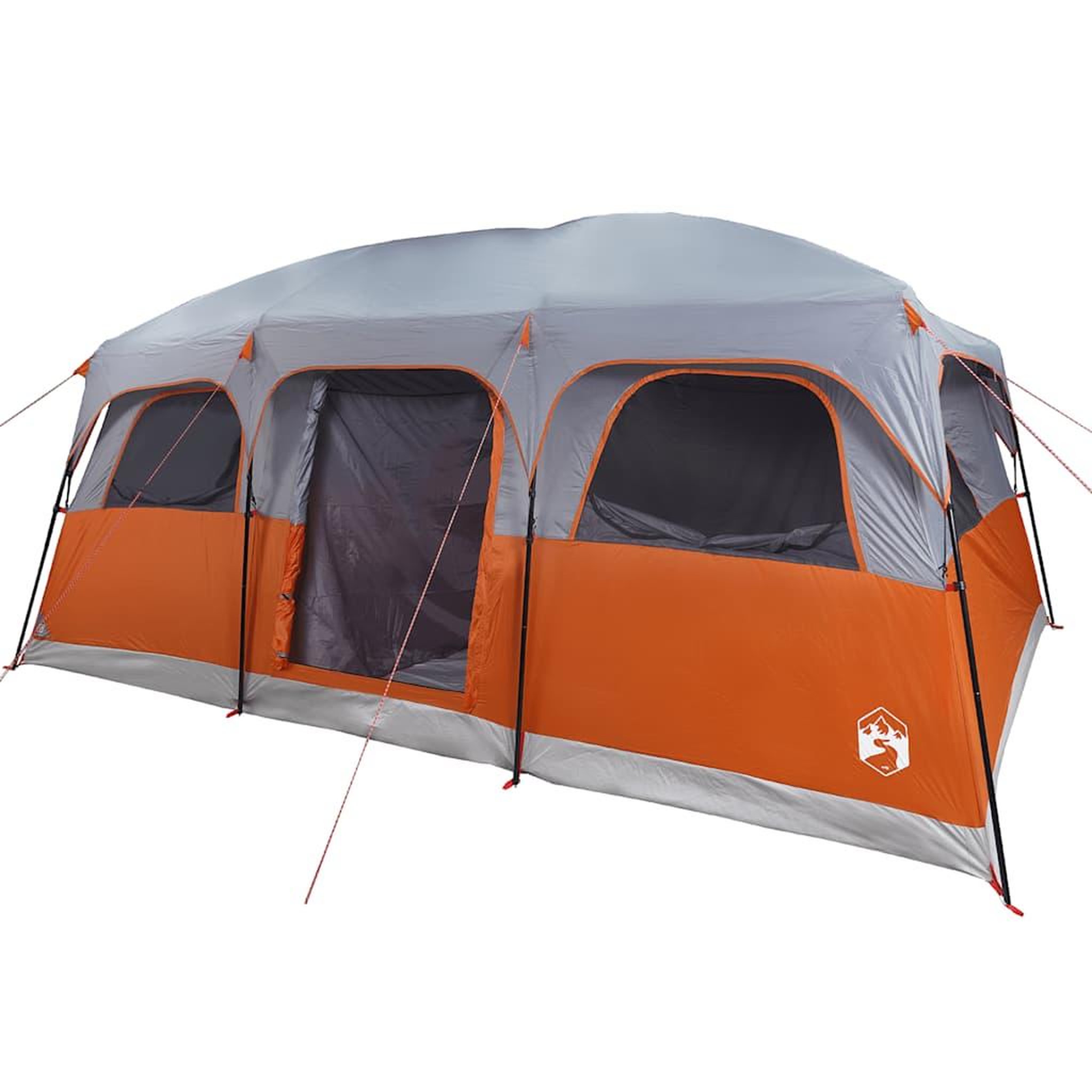 Voir la diapositive 4 : VIDAXL Tente de cabine familiale 9 personnes gris impermeable