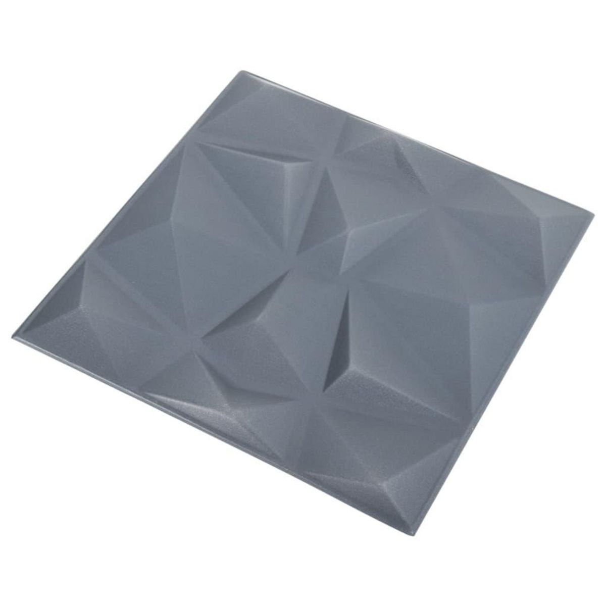 VIDAXL Panneaux muraux 3D 12 pcs 50x50 cm gris diamant 3 m^2