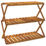 Voir la diapositive 2 : VIDAXL Etagere pliable a 3 niveaux Marron 70x31x63 cm Bois d'acacia