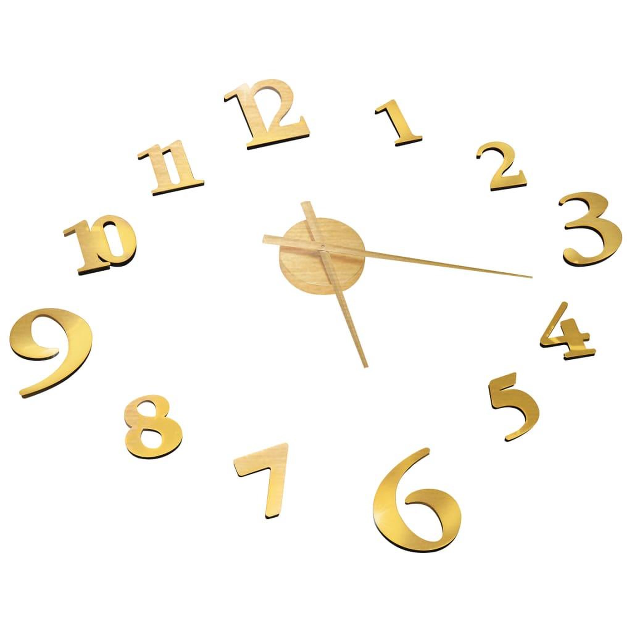 Voir la diapositive 3 : VIDAXL Horloge murale 3D Design moderne Dore 100 cm XXL