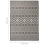 Voir la diapositive 6 : VIDAXL Tapis a tissage plat d'exterieur 120x170 cm Rayures noires