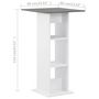 Voir la diapositive 6 : VIDAXL Table de bar Blanc et gris anthracite 60x60x110 cm