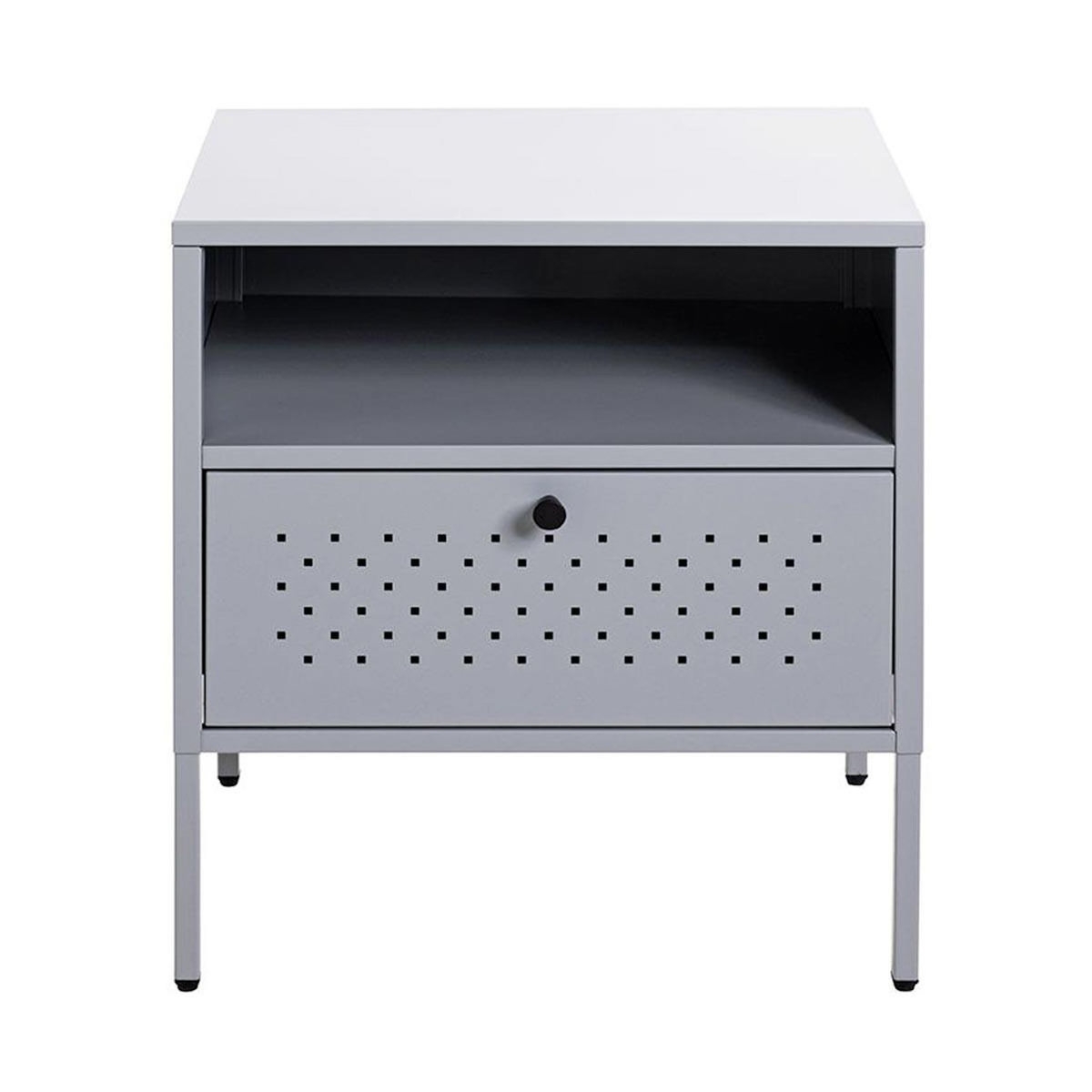 Paris Prix Table de Chevet 1 Tiroir  Boston  50cm Gris