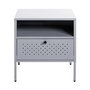 Voir la diapositive 2 : Paris Prix Table de Chevet 1 Tiroir  Boston  50cm Gris