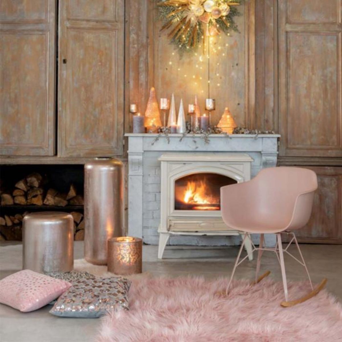 Paris Prix Coussin Rectangulaire  Miroir Coton  40x60cm Rose