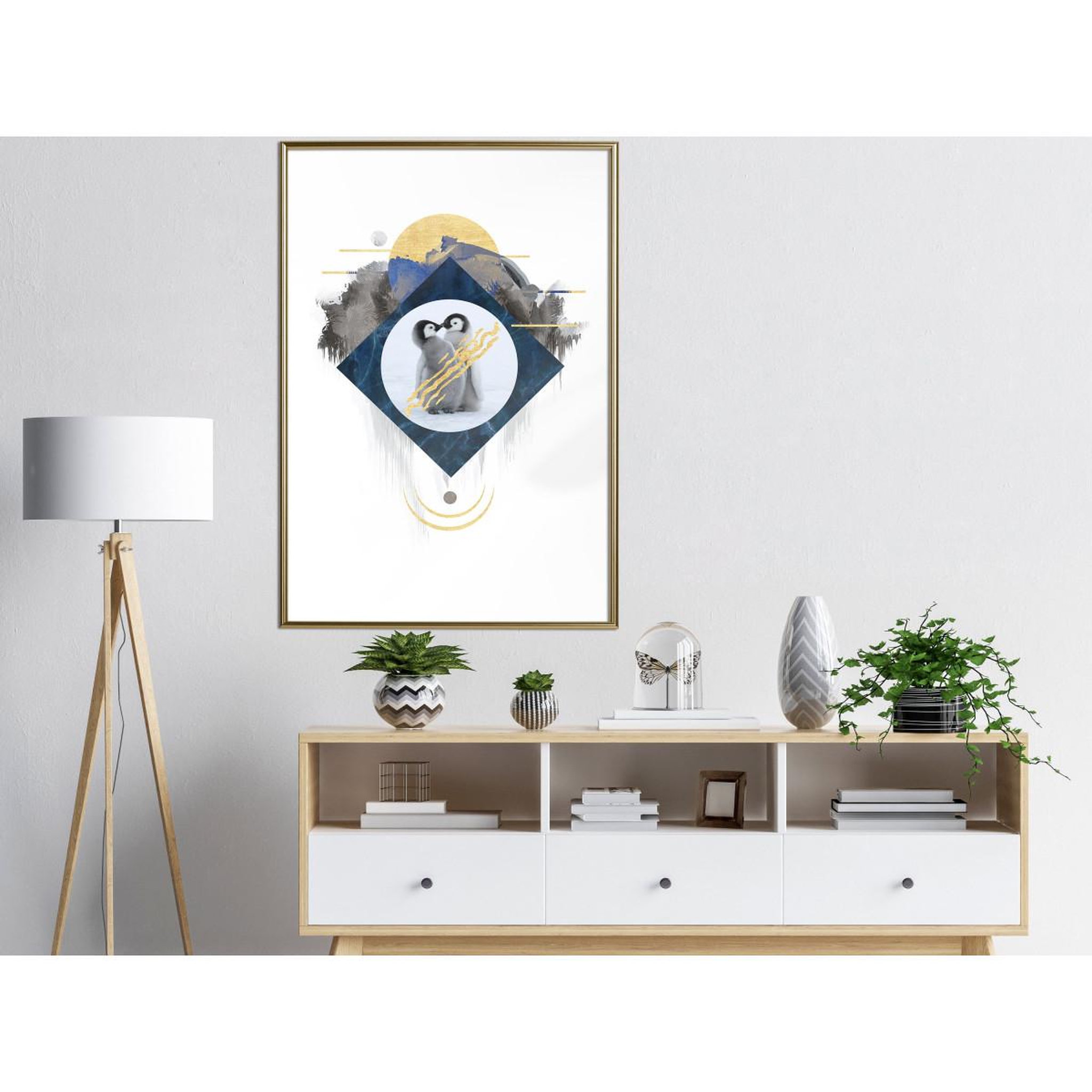 Voir la diapositive 2 : Paris Prix Affiche Murale Encadrée  Little Penguins