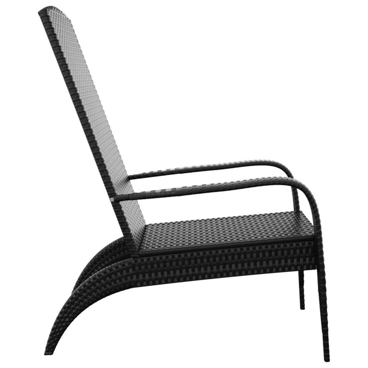 VIDAXL Chaise de jardin Adirondack Noir Resine tressee