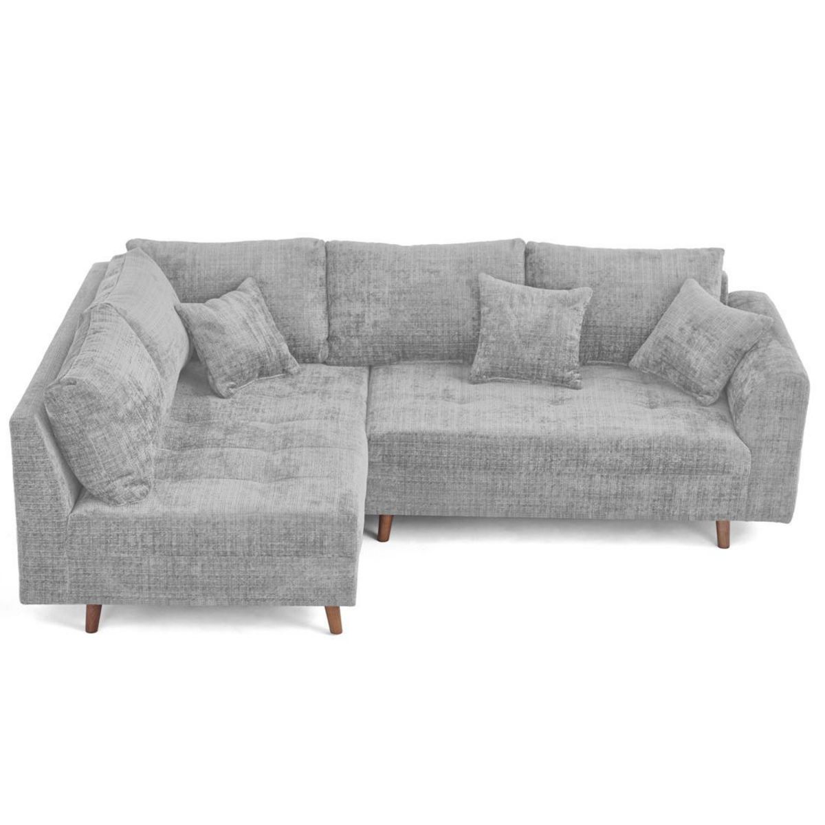 LISA DESIGN Rune - canapé d'angle gauche 4 places en velours texturé