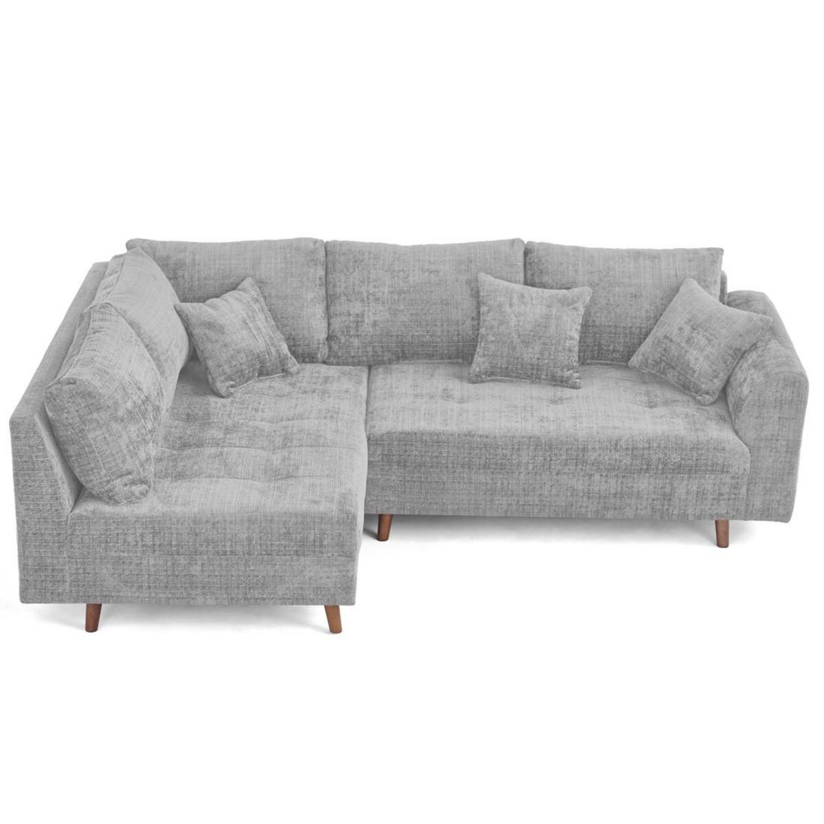 LISA DESIGN Rune - canapé d'angle gauche 4 places en velours texturé