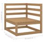 Voir la diapositive 6 : VIDAXL Salon de jardin 3 pcs marron miel bois de pin massif