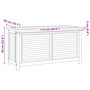 Voir la diapositive 6 : VIDAXL Boîte de rangement jardin et sac 114x50x58 cm bois massif teck