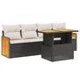 Voir la diapositive 2 : VIDAXL Salon de jardin 5 pcs avec coussins noir resine tressee