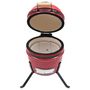 Voir la diapositive 2 : VIDAXL Barbecue a fumoir Kamado 2-en-1 Ceramique 56 cm Rouge